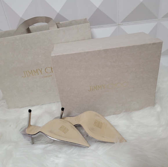 Jimmy choo Clear Mexi Mules with multiple colored crystal strap 37.5 - Picture 4 of 13